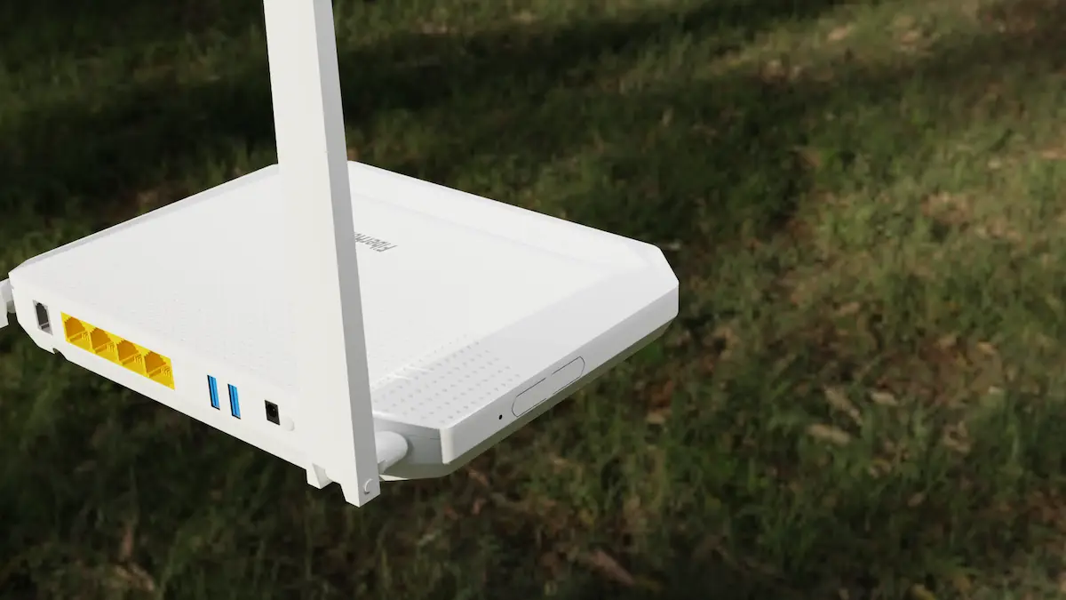 Modern white Wi-Fi router